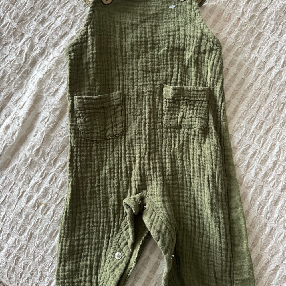 Mud Pie Olive Baby Overalls